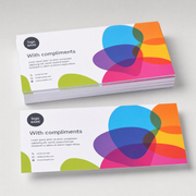 With compliments cards