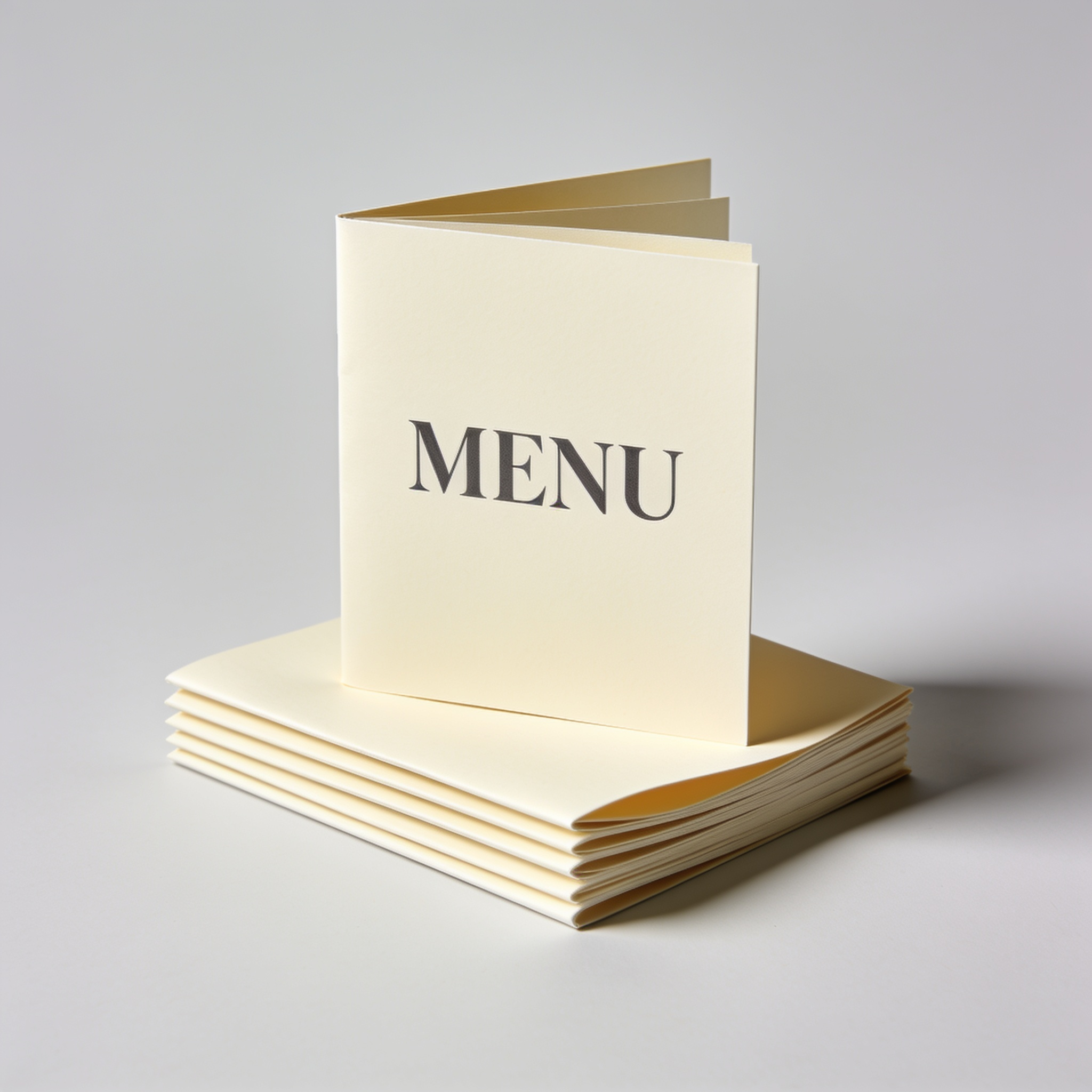 Enkel gevouwen menukaarten