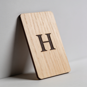 Houten visitekaartjes
