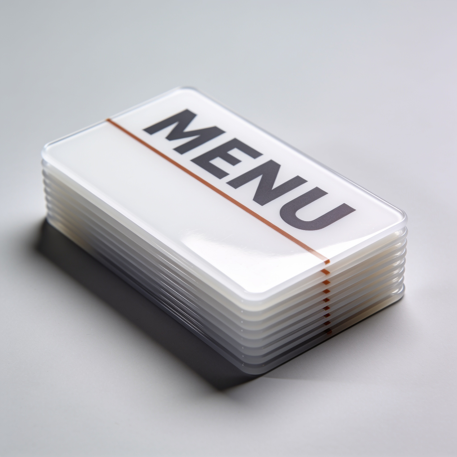 Menukaarten kunststof